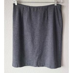 J. Jill Ponte Knit Pencil Skirt Size Small Charcoal Gray Stretch office workwear